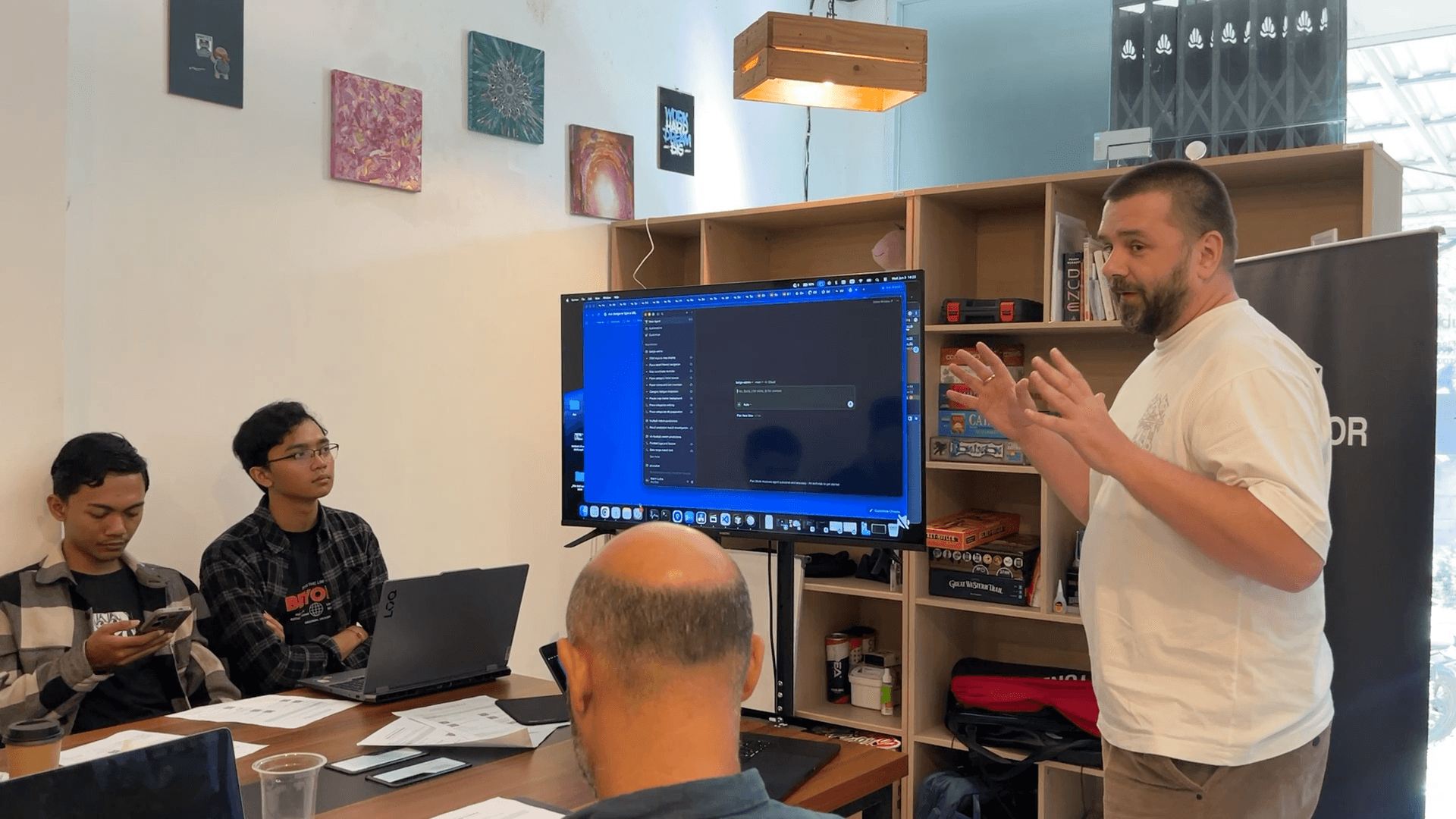 Lightning talk with Cursor editor on screen