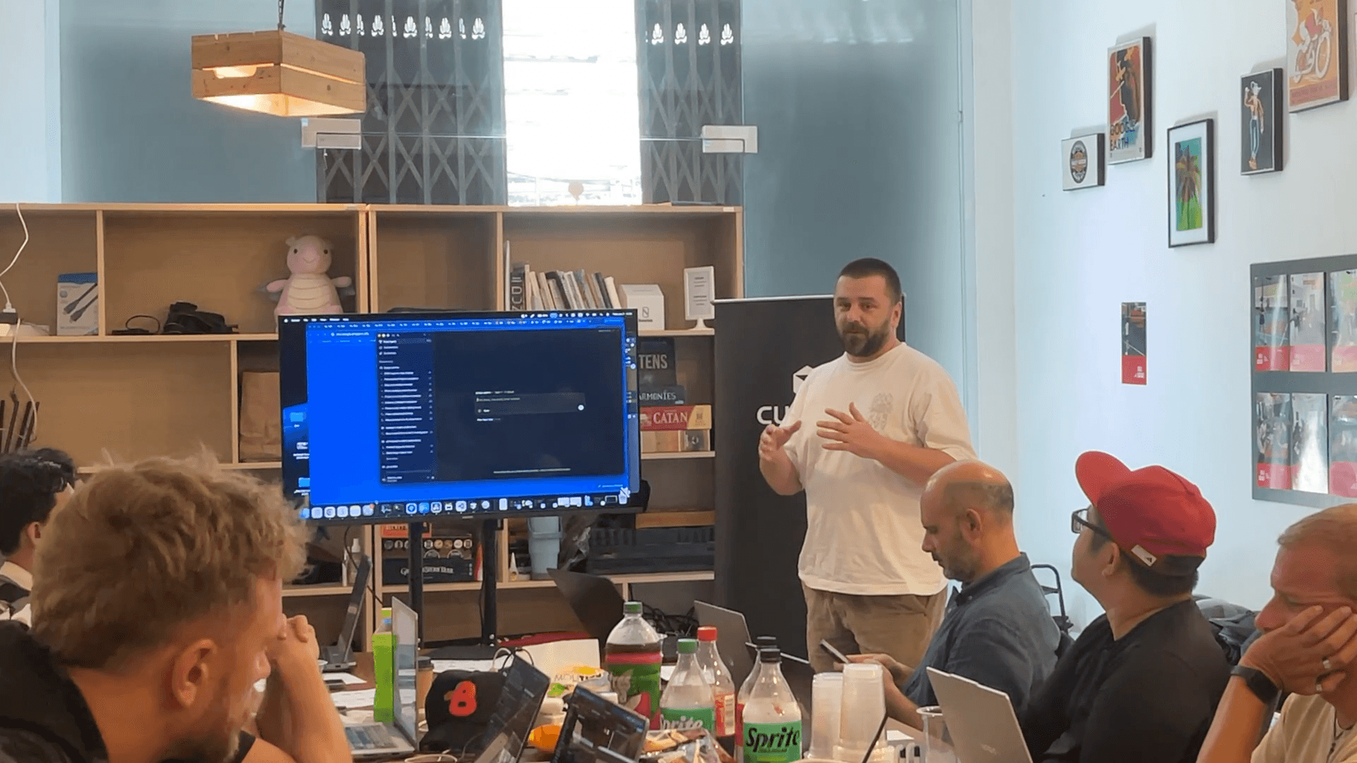 Presenter demonstrating Cursor workflows to the group