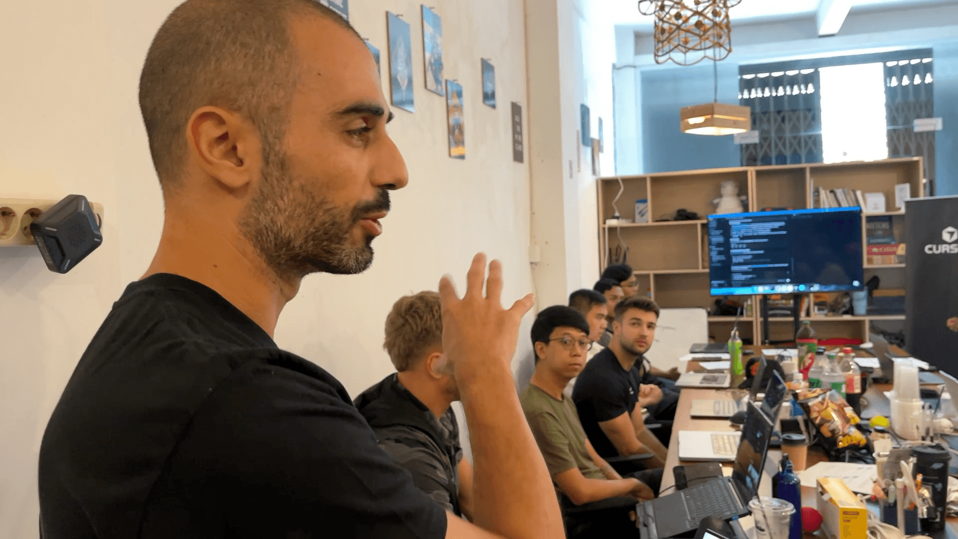 Community member leading a session at the meetup